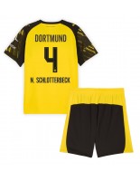 Borussia Dortmund Nico Schlotterbeck #4 Domácí dres pro děti 2025-26 Krátký Rukáv (+ trenýrky)